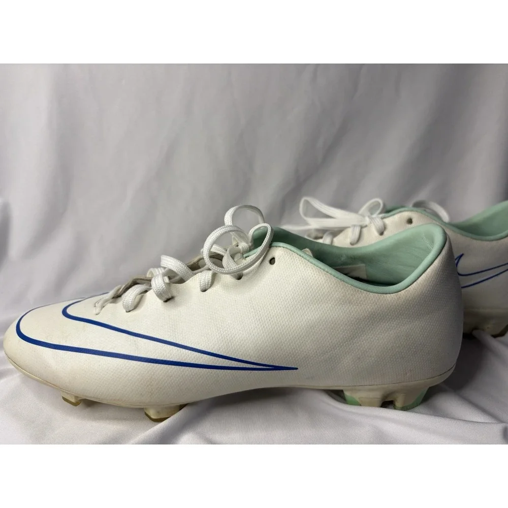 Nike Mercurial Victory IV FG 2013 White Racer Blue Electric green 555613-103 Soc